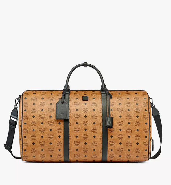 Mcm (Cognac Ottomar Weekender Bag in Visetos)