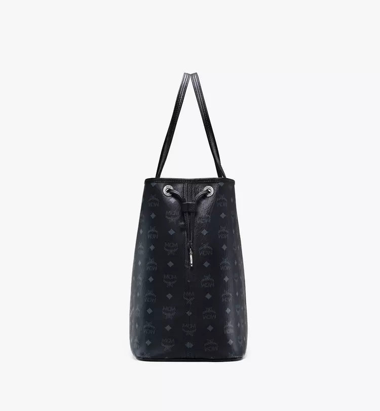 Mcm (Black Reversible Liz Shopper in Visetos)