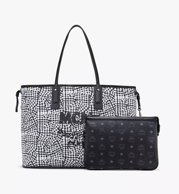 Mcm (Black Reversible Liz Shopper in Visetos)