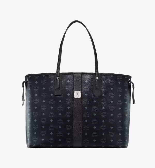 Mcm (Black Reversible Liz Shopper in Visetos)