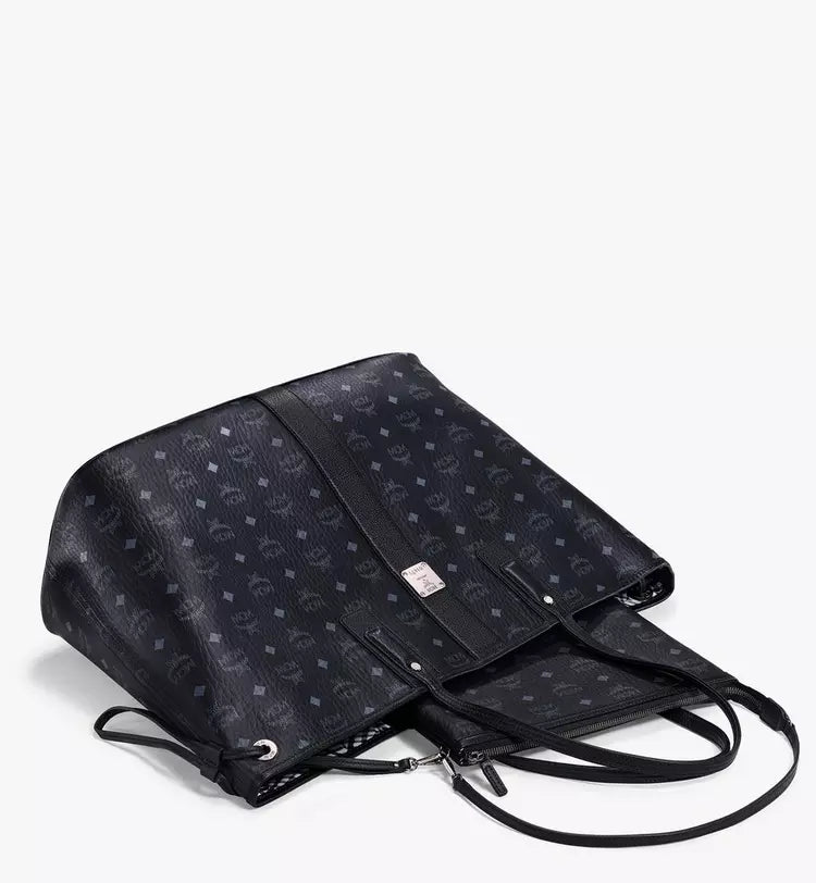 Mcm (Black Reversible Liz Shopper in Visetos)