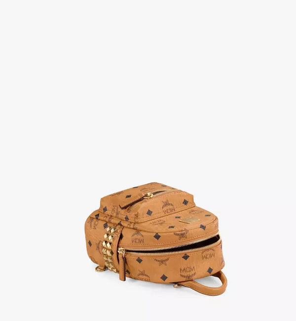 Mcm (Cognac Stark Bebe Boo Side Studs Backpack)