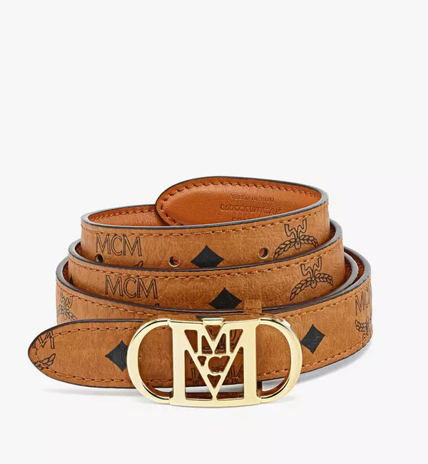 Mcm (Cognac Travia Sliding Buckle Reversible Belt)