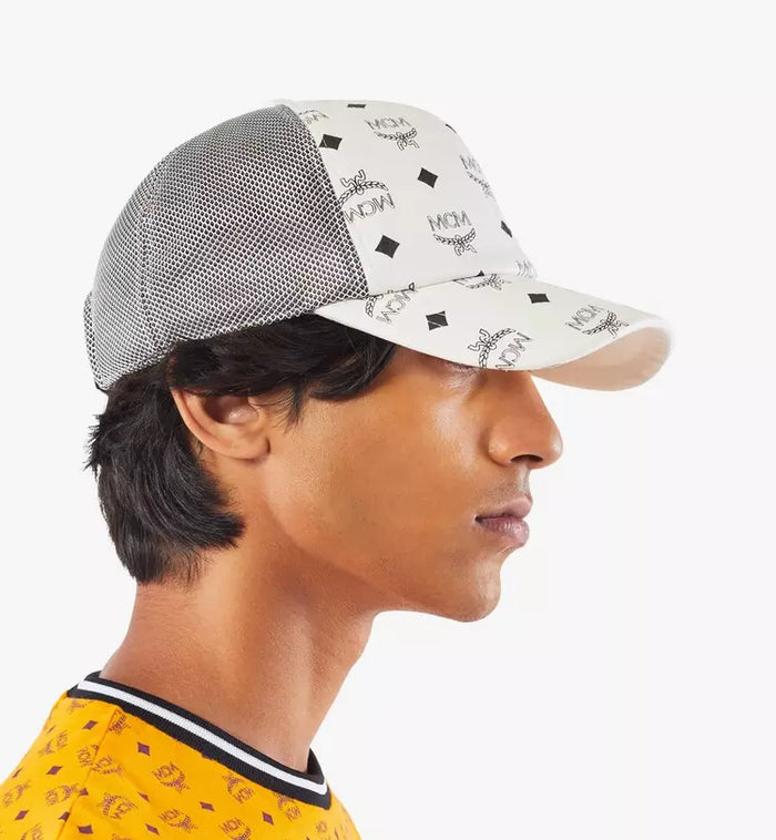 Mcm (White Classic Mesh Cap in Visetos) – Vip Clothing Stores