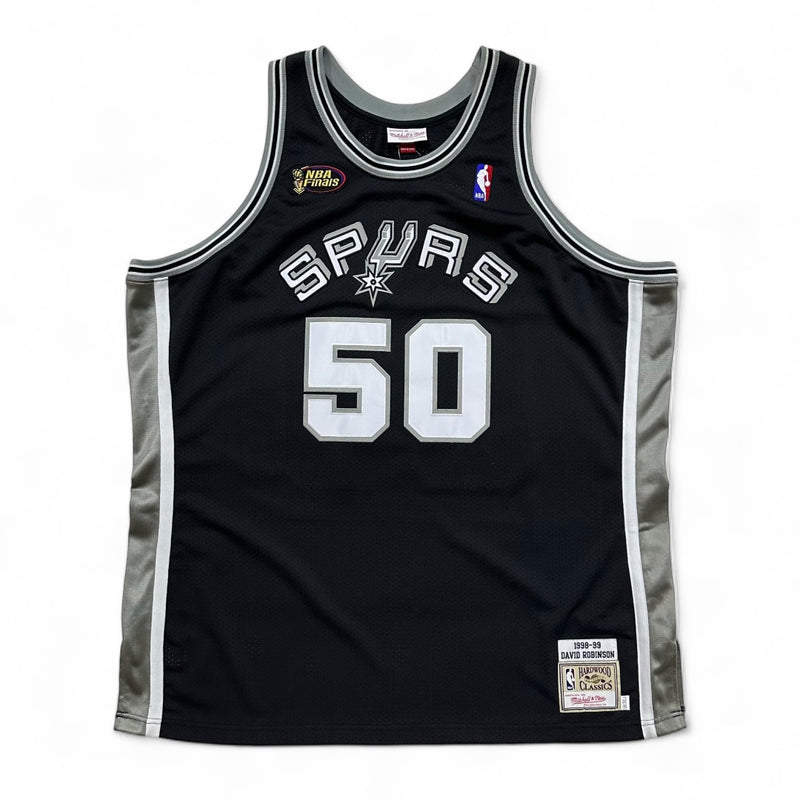 San Antonio Spurs Jersey: "Mitchell & Ness 1998-99 San Antonio Spurs David Robinson #50 Black NBA Finals Jersey.