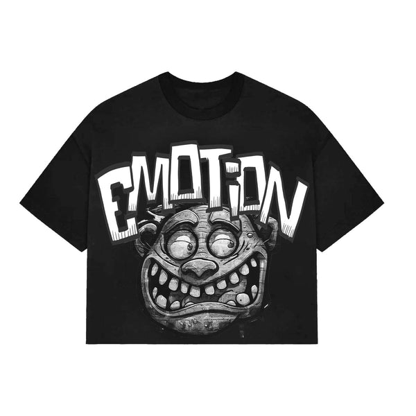 Mixed Emotion (black “Monster” cropped Tee)