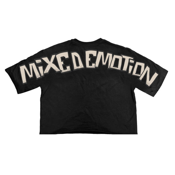 Mixed emotion (Black "pirate skeleton cropped tee)