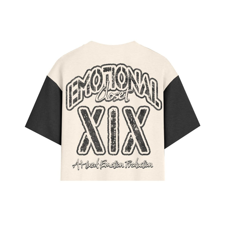 Mixed emotion (Cream "emotional closet cropped tee)