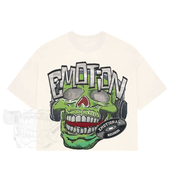 Mixed Emotion (Cream “Monster” cropped Tee)