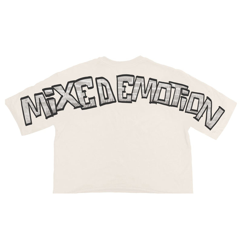 Mixed Emotion (Cream “Monster” cropped Tee)