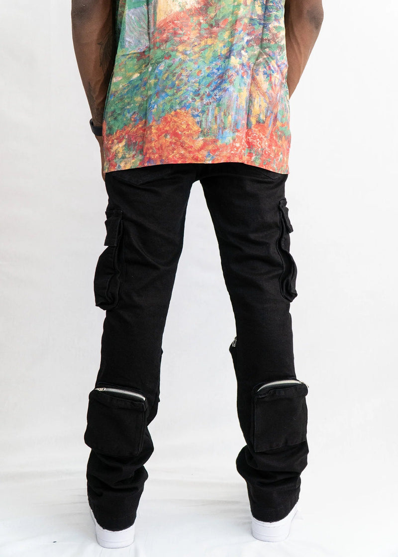 Ninefive (faded black venice stacked cargo jean)