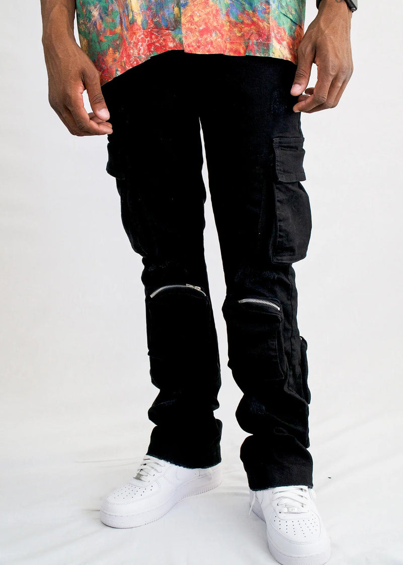 Ninefive (faded black venice stacked cargo jean)