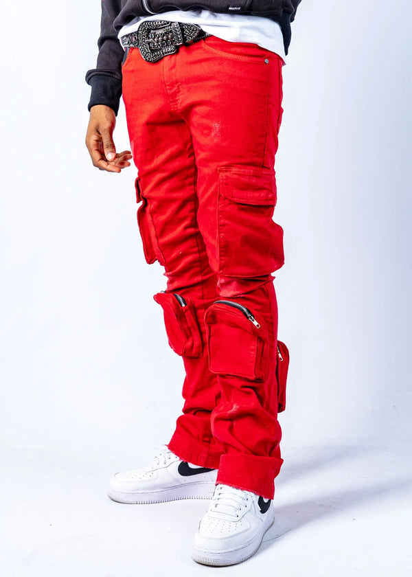 Ninefive (Venice Red cargo Stacked Jeans)