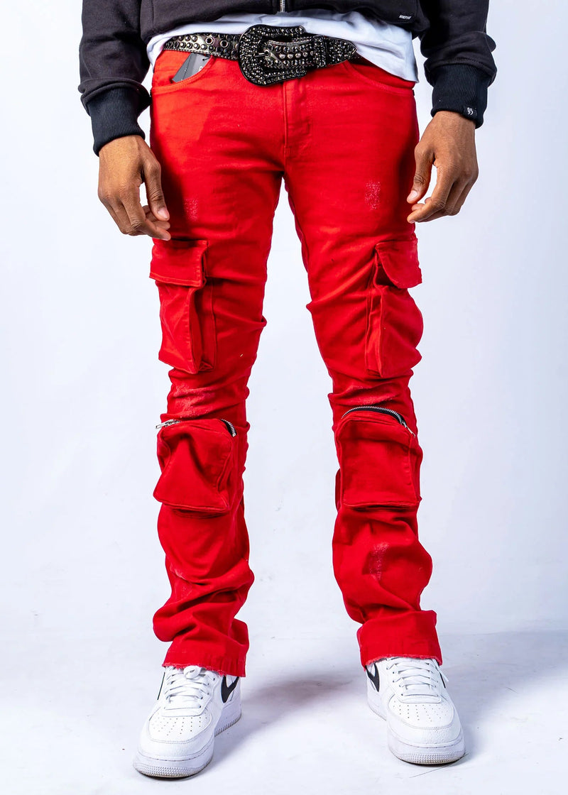 Ninefive (Venice Red cargo Stacked Jeans)