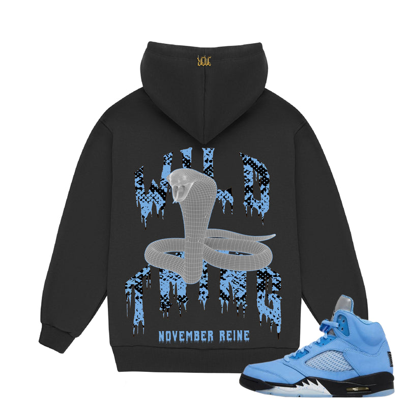 November reine (black/baby blue “wild thing hoodie)