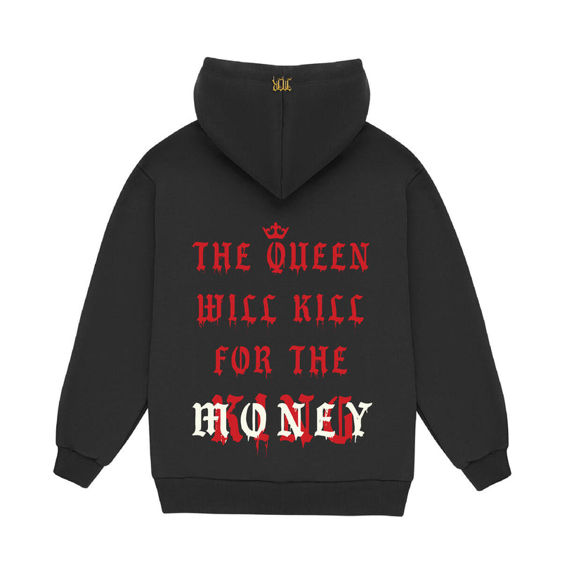 November Reine (Black "The Queen" Heavyweight Chain Hoodie)