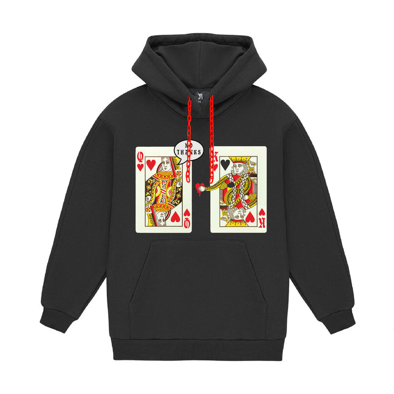 November Reine (Black "The Queen" Heavyweight Chain Hoodie)