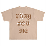 November reine (Beige/Brown "Pray for me" t-shirt)