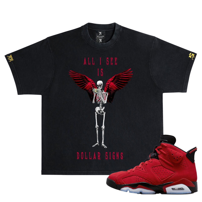 November reine (Black/red “Dollar sign t-shirt)