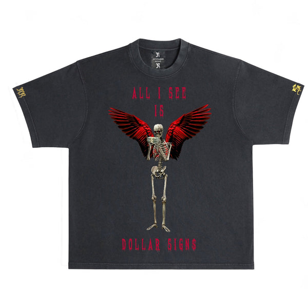 November reine (Black/red “Dollar sign t-shirt)