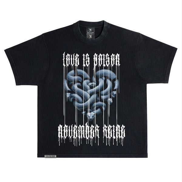 November Reine (Black/Varsity Royal Blue "Love Is Poison" T-Shirt)