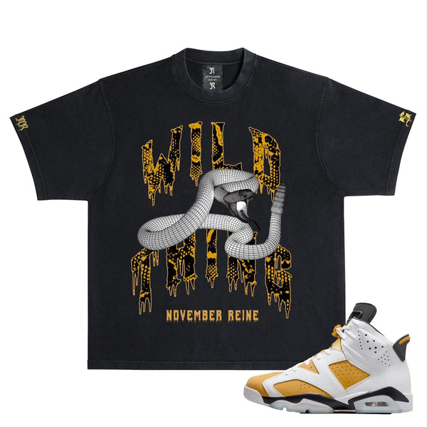 November reine (black/yellow “wild thing t-shirt)