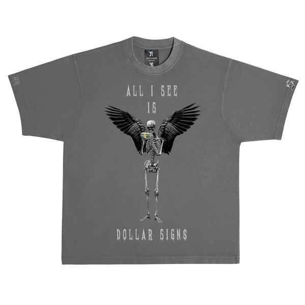 November reine (Grey “Dollar sign t-shirt)