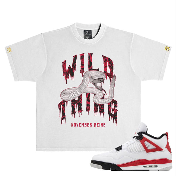 November reine (Neutral/red “wild thing t-shirt)