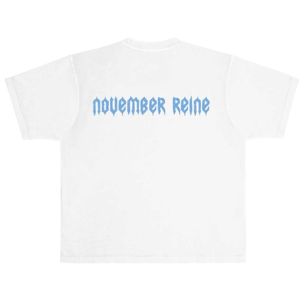 November Reine (White/Baby Blue "Tracery" T-Shirt)