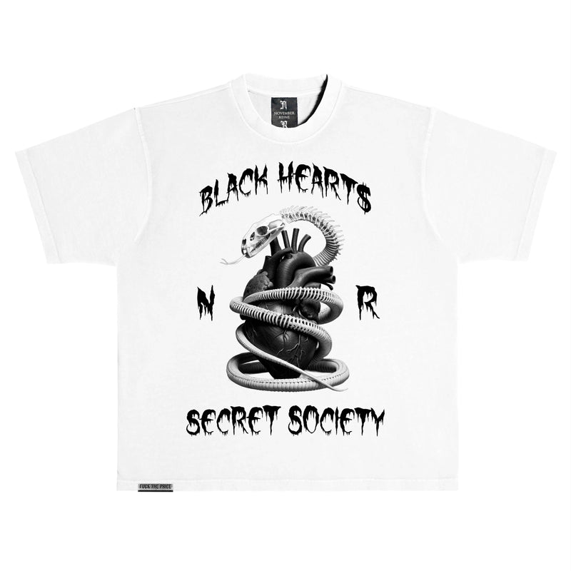 November reine (white/black "black heart secret society t-shirt)