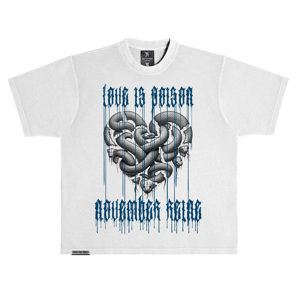 November Reine (White/Military blue "Love Is Poison" T-Shirt)