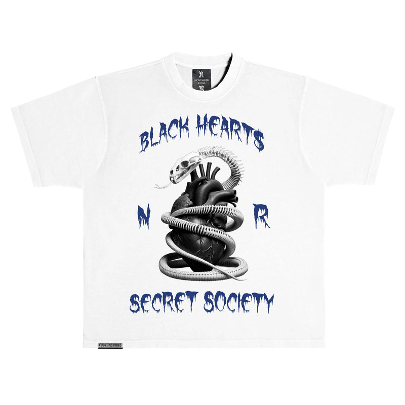 November reine (white superiority blue "black heart secret society t-shirt)