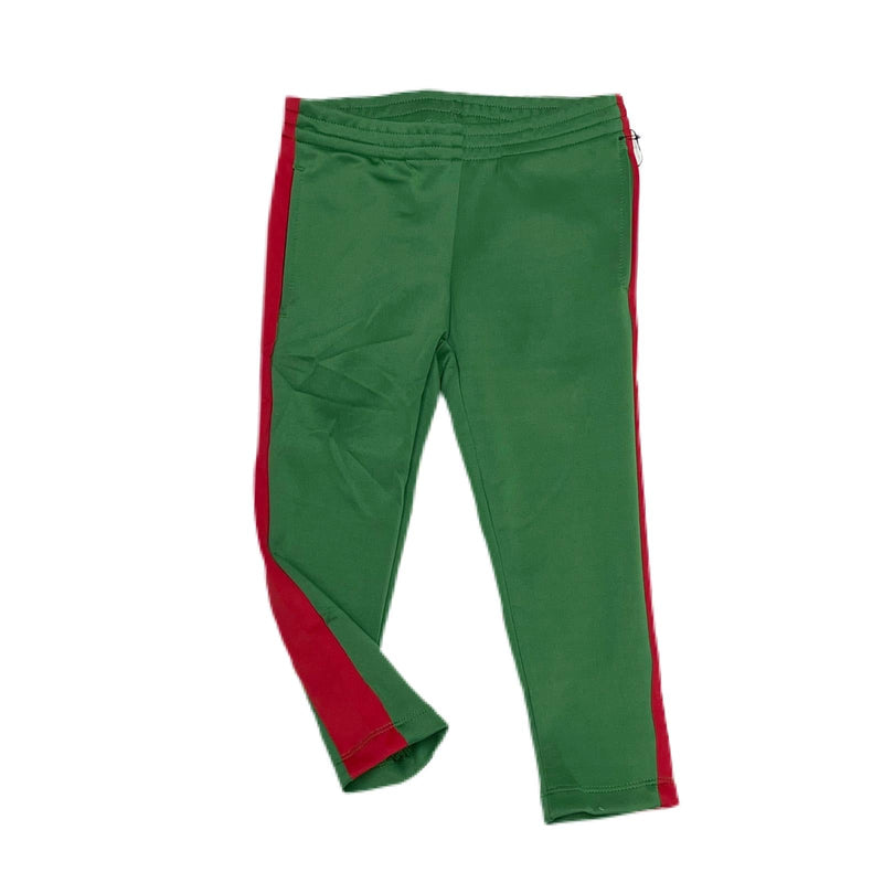 Kids Green/red tack pant