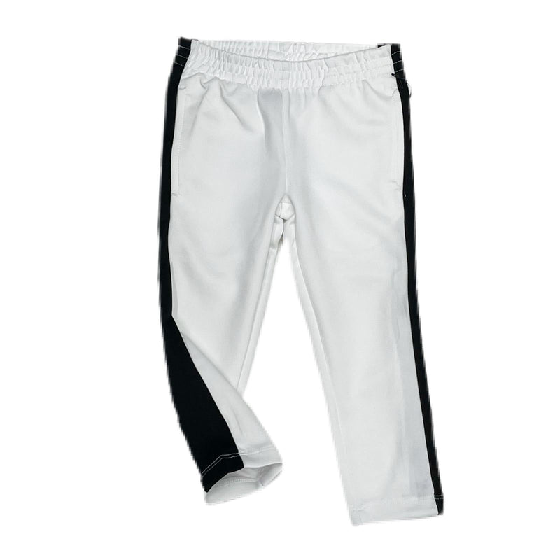 kids white/black tack pant