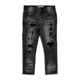 Premium disaster Kids Ripped Jean Grey /black wash -002
