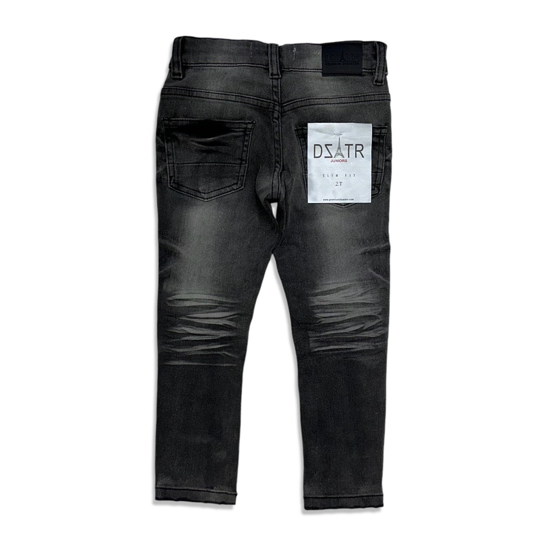 Premium disaster Kids Ripped Jean Grey /black wash -002