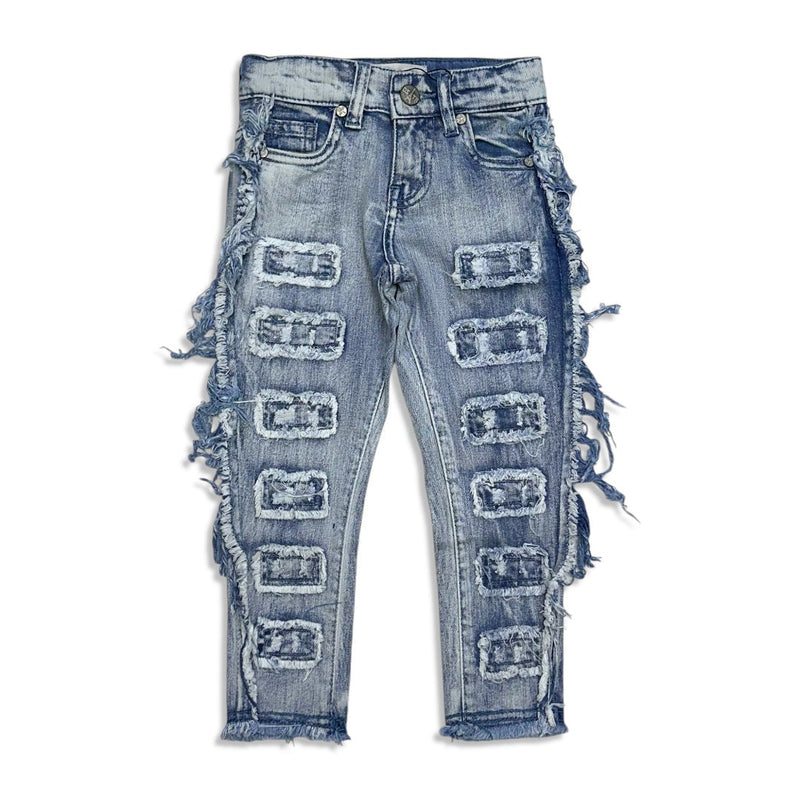 Premium disaster (Kids ice blue fray wash jean -031)