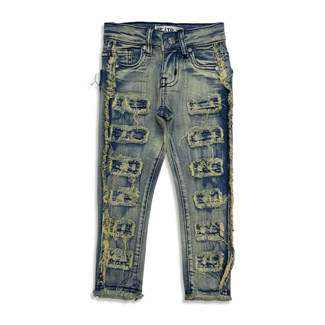 Premium disaster Kids fray jean vintage indigo -032