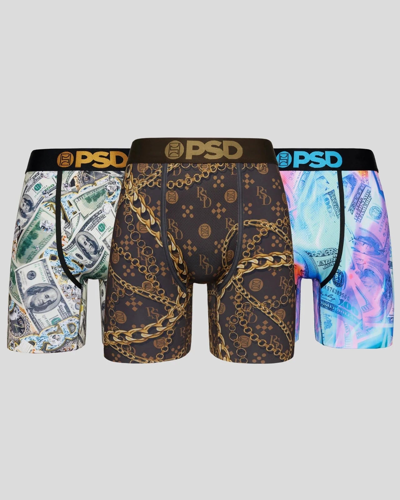 Psd men's luxury fnds 3-pack boxer brief multi