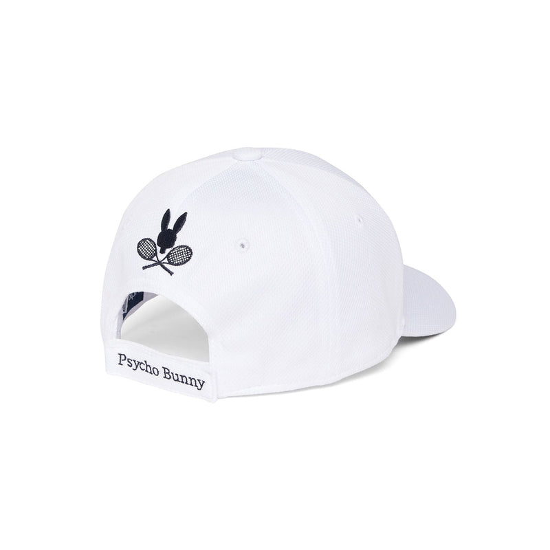 Psycho Bunny (Men's White courtside sport cap)