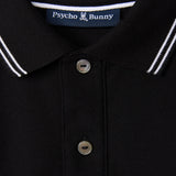Psycho bunny kids black milton pique polo