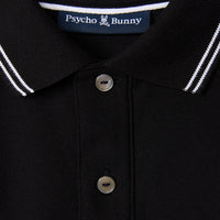 Psycho bunny kids black milton pique polo