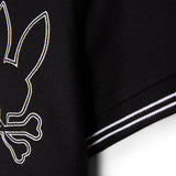 Psycho bunny kids black milton pique polo