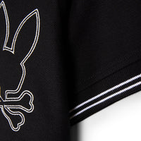 Psycho bunny kids black milton pique polo