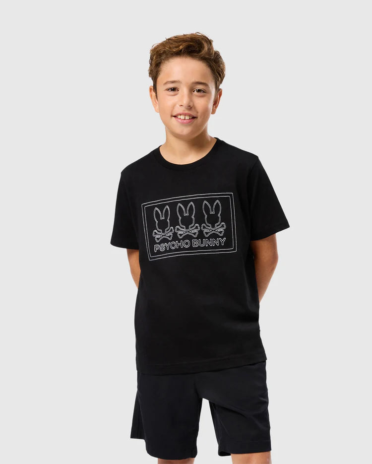 Psycho bunny Kids black tacoma graphic t-shirt