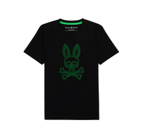 Psycho bunny (kids black dixon flocking graphic t-shirt)