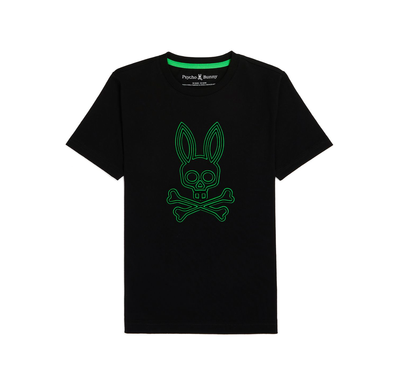 Psycho bunny (kids black dixon flocking graphic t-shirt)