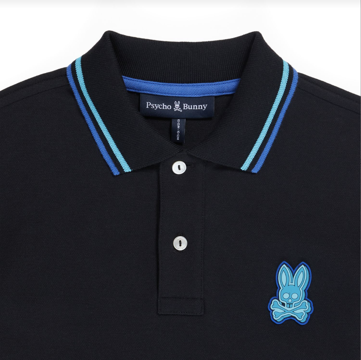 Psycho bunny (kids black banks pique fashion polo)