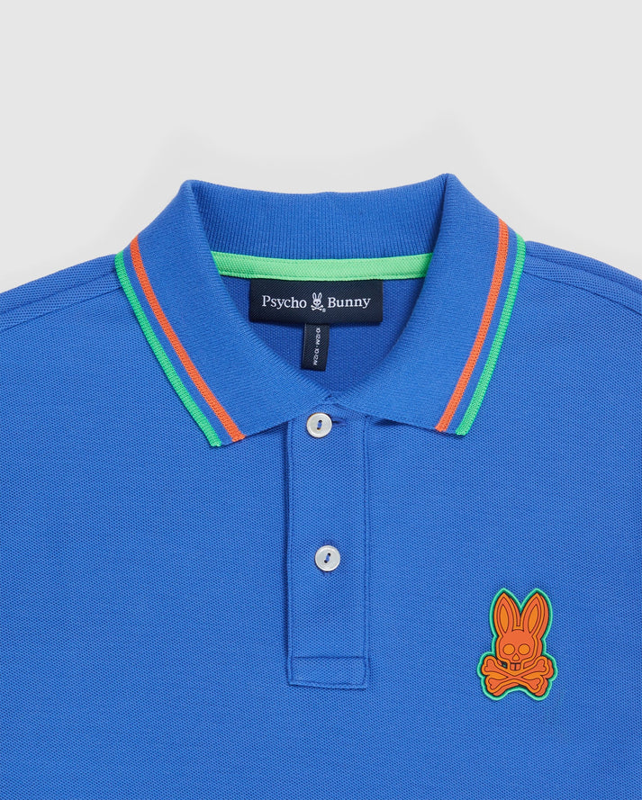 Psycho bunny (kids Dazzling blue bank pique fashion polo)