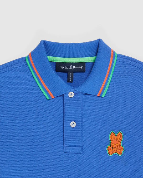 Psycho bunny (kids Dazzling blue bank pique fashion polo)